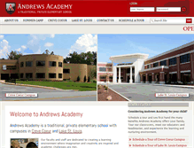 Tablet Screenshot of andrewsacademy.com